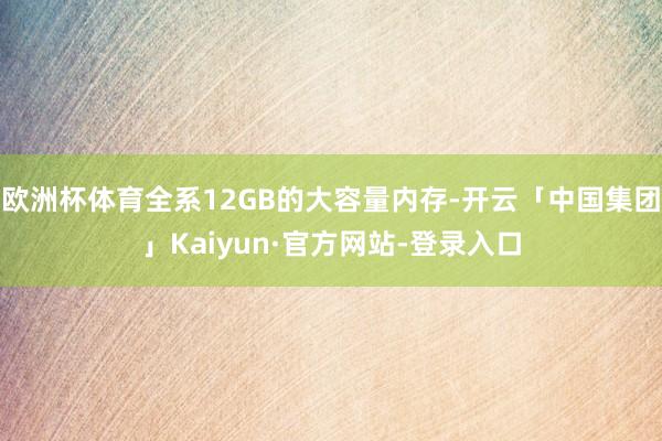 欧洲杯体育全系12GB的大容量内存-开云「中国集团」Kaiyun·官方网站-登录入口