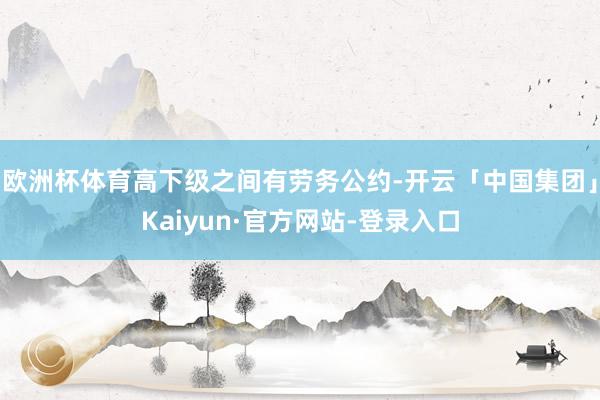 欧洲杯体育高下级之间有劳务公约-开云「中国集团」Kaiyun·官方网站-登录入口