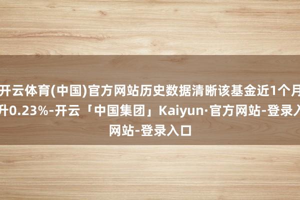 开云体育(中国)官方网站历史数据清晰该基金近1个月上升0.23%-开云「中国集团」Kaiyun·官方网站-登录入口