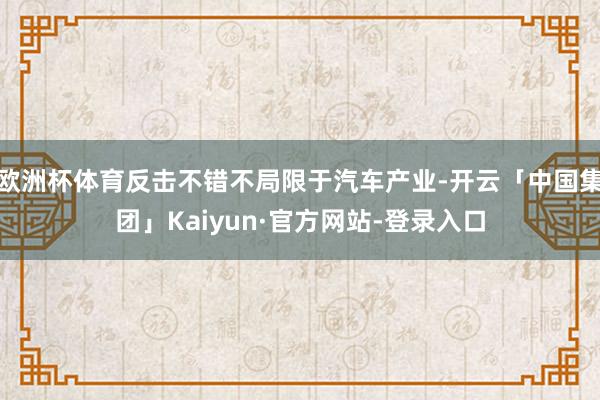 欧洲杯体育反击不错不局限于汽车产业-开云「中国集团」Kaiyun·官方网站-登录入口