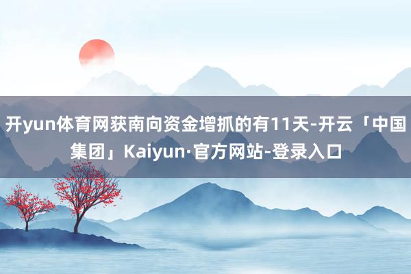 开yun体育网获南向资金增抓的有11天-开云「中国集团」Kaiyun·官方网站-登录入口