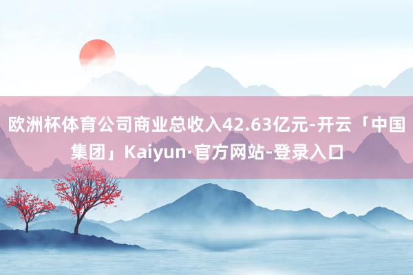 欧洲杯体育公司商业总收入42.63亿元-开云「中国集团」Kaiyun·官方网站-登录入口