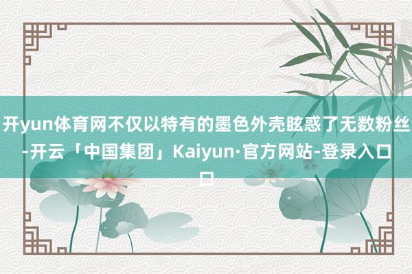 开yun体育网不仅以特有的墨色外壳眩惑了无数粉丝-开云「中国集团」Kaiyun·官方网站-登录入口