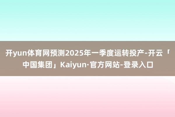 开yun体育网预测2025年一季度运转投产-开云「中国集团」Kaiyun·官方网站-登录入口